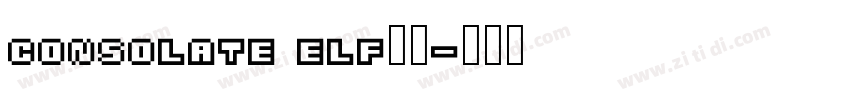 Consolate Elf字体字体转换